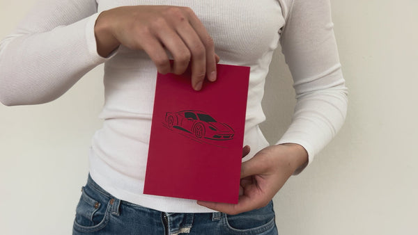 Sportwagen Pop-Up Karte
