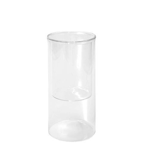 Glas-Windlicht, 20 cm/Ø 9,5 cm, für Kerzen Ø 7cm