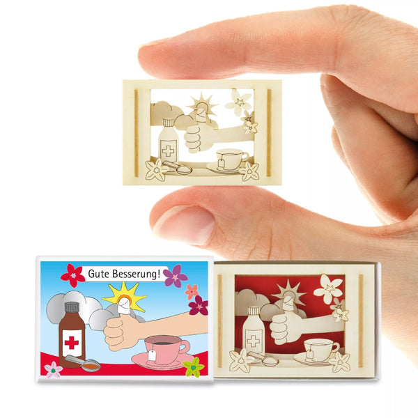 Gute Besserung-Mini-Silhouette Silhoubox S – Souvenir