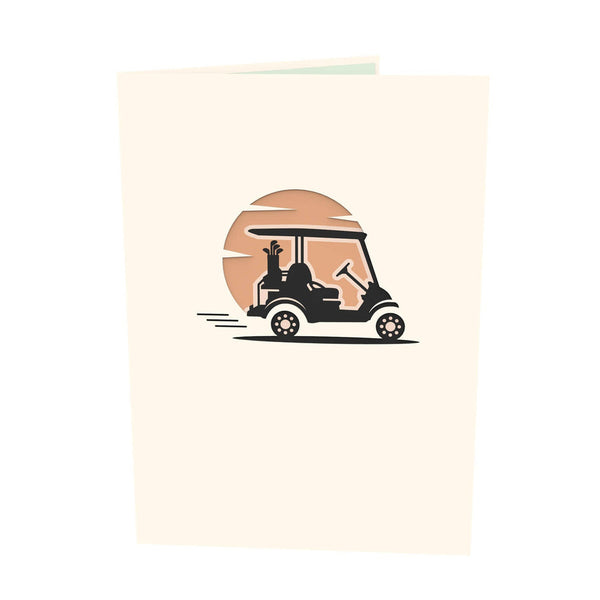 Golfmobil Pop-Up Karte