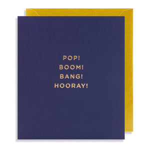 Greeting Card Large Postco Pop! Boom! Bang! Hooray!