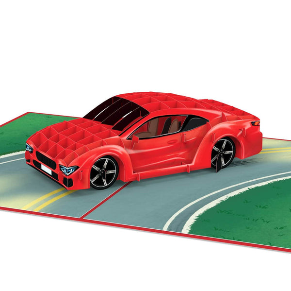 Sportwagen Pop-Up Karte