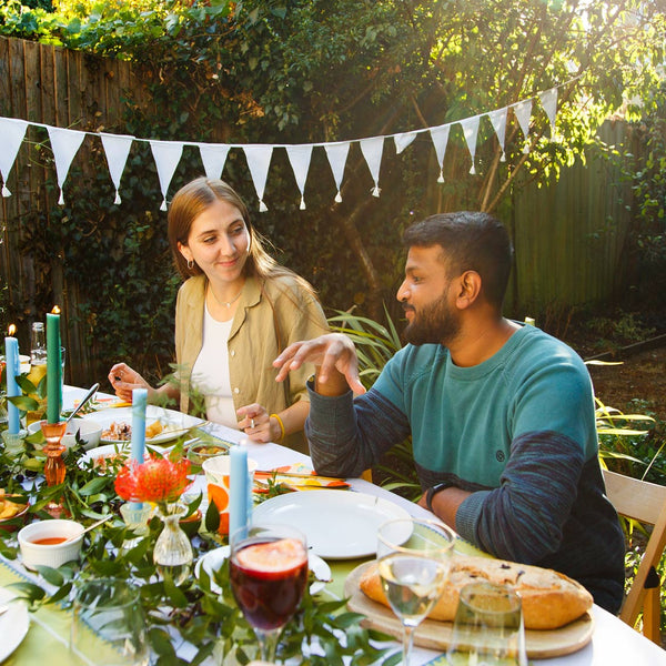 White Fabric Bunting