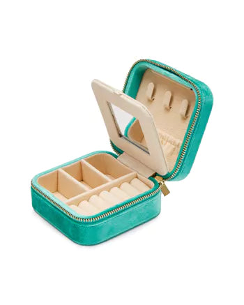 SOCASES Travel jewelery box color Metallic Turquoise