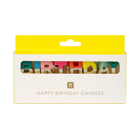 Rainbow Happy Birthday Candles