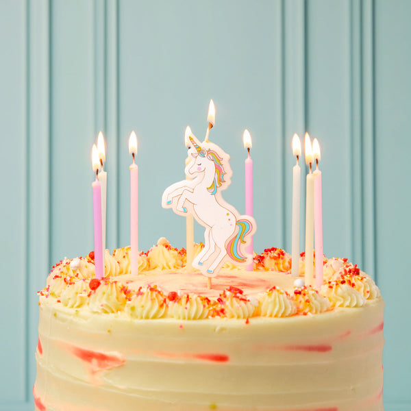 Tall Pastel Candles, 10cm - 16 Stück