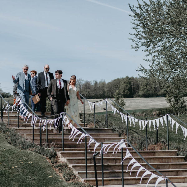 White Fabric Bunting