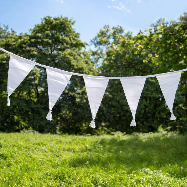 White Fabric Bunting