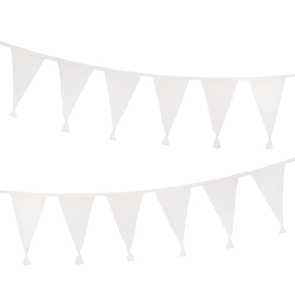 White Fabric Bunting